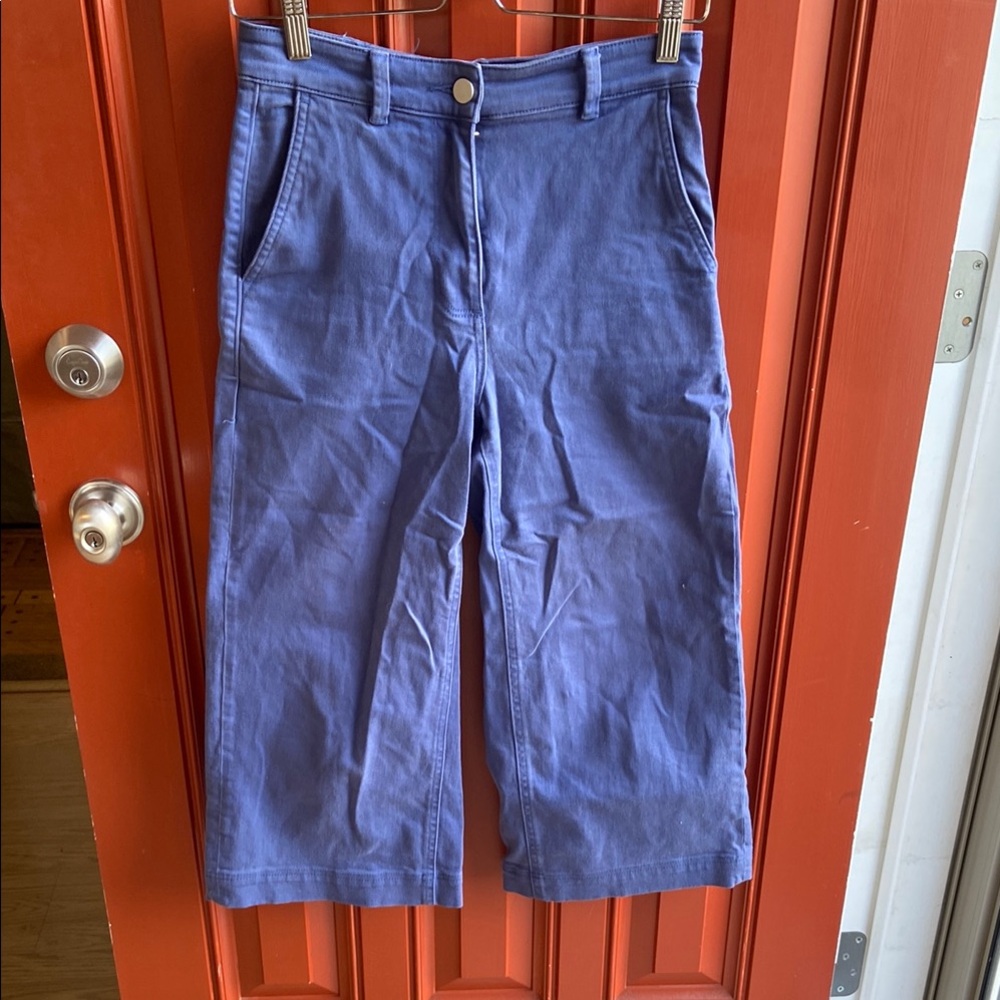 💜 Blue Cropped Wide Leg Comfy Jeans